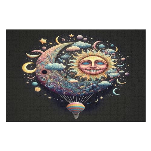 Puzzle 1000 Teile bunt Planet Holzpuzzle Für Erwachsene Lernspiel Herausforderungsspielzeug The Puzzles Für Erwachsene Kinder （75×50cm） von LTTTT