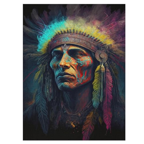 Puzzle 500 Teile Indianer Holzpuzzle Für Erwachsene Lernspiel Herausforderungsspielzeug The Puzzles Für Erwachsene Kinder 55×41cm Puzzle 500 Teile Indianer Holzpuzzle Für Erwachsene Lernspiel Herausforderungsspielzeug The Puzzles Für Erwachsene Kinder 55×41cm von LTTTT