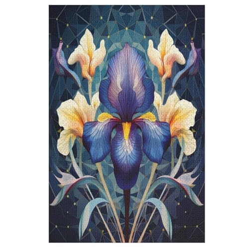 Puzzle Blume, 1000 Puzzleteile Für Kinder, Holzpuzzles, Geeignet Für Erwachsene Lernspiel, 78×53cm von LTTTT