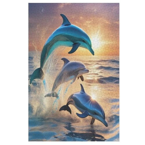 Puzzle Delphin Puzzles, 1000-teiliges Holzpuzzle, Geeignet Für Erwachsene Und Kinder Ab 12 Jahren, Tolles Geschenk 78×53cm Puzzle Delphin Puzzles, 1000-teiliges Holzpuzzle, Geeignet Für Erwachsene Und Kinder Ab 12 Jahren, Tolles Geschenk 78×53cm von LTTTT