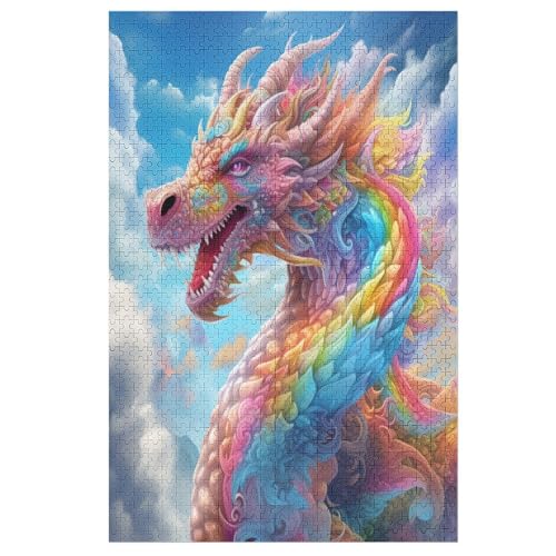 Puzzle Drachen Puzzles, 1000-teiliges Holzpuzzle, Geeignet Für Erwachsene Und Kinder Ab 12 Jahren, Tolles Geschenk 78×53cm Puzzle Drachen Puzzles, 1000-teiliges Holzpuzzle, Geeignet Für Erwachsene Und Kinder Ab 12 Jahren, Tolles Geschenk 78×53cm von LTTTT