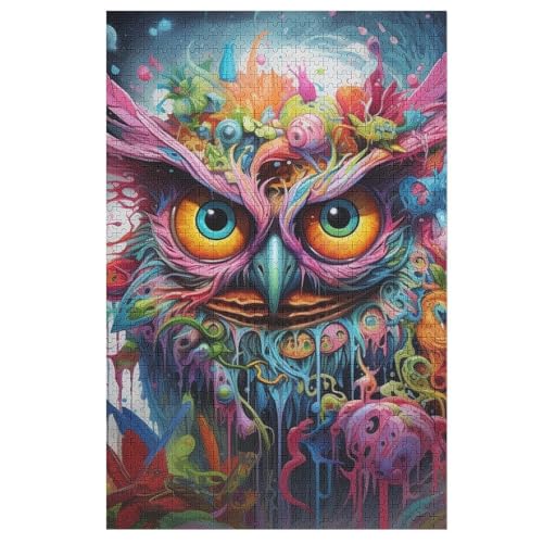 Puzzle Eule, 1000 Puzzleteile Für Kinder, Holzpuzzles, Geeignet Für Erwachsene Lernspiel, 78×53cm von LTTTT