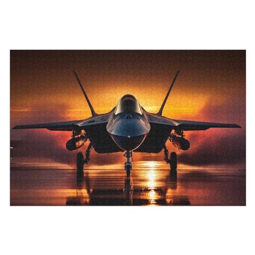 Puzzle Für Erwachsene, 1000 Teile, Flugzeug Kämpfer, Holzpuzzle, Geburtstagsgeschenke, Puzzle Wanddekoration （75×50cm） von LTTTT