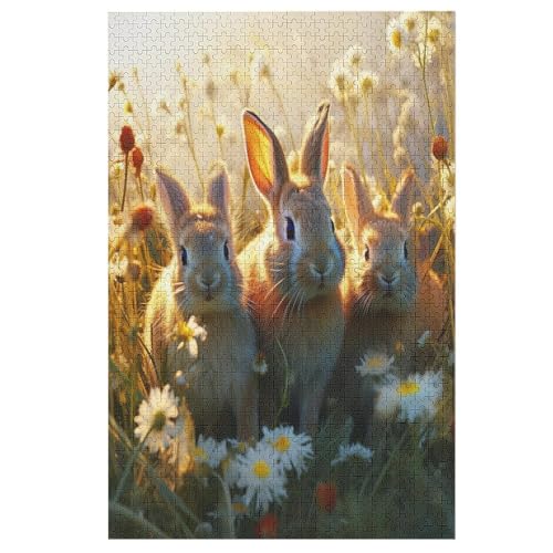 Puzzle Für Erwachsene, 1000 Teile, Kaninchen, Holzpuzzle, Geburtstagsgeschenke, Puzzle Wanddekoration 78×53cm Puzzle Für Erwachsene, 1000 Teile, Kaninchen, Holzpuzzle, Geburtstagsgeschenke, Puzzle Wanddekoration 78×53cm von LTTTT
