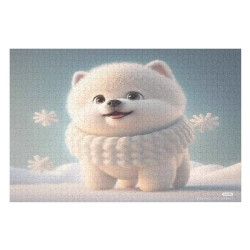 Puzzle Für Erwachsene, 1000 Teile, Süßer Hund, Holzpuzzle, Geburtstagsgeschenke, Puzzle Wanddekoration （75×50cm） von LTTTT