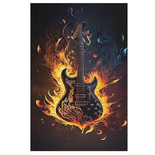 Puzzle Für Erwachsene, Gitarren, 1000 Puzzleteile Für Kinder, Holzpuzzles, Geeignet Für Erwachsene Lernspiel, 78×53cm von LTTTT