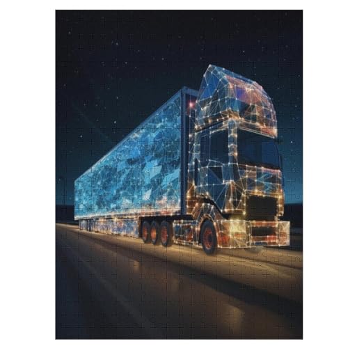 Puzzle Für Erwachsene, LKW, 500 Puzzleteile Für Kinder, Holzpuzzles, Geeignet Für Erwachsene Lernspiel, 55×41cm Puzzle Für Erwachsene, LKW, 500 Puzzleteile Für Kinder, Holzpuzzles, Geeignet Für Erwachsene Lernspiel, 55×41cm von LTTTT