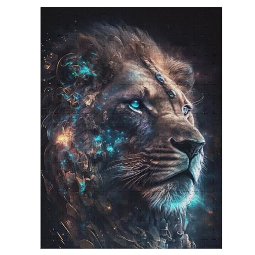 Puzzle Für Kinder, Löwe -Puzzles Für Erwachsene, 500-teiliges Holzpuzzle Für Jugendliche Und Erwachsene, Tolles 55×41cm von LTTTT
