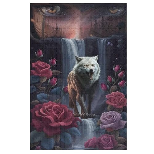 Puzzle Für Kinder, Wolf -Puzzles Für Erwachsene, 1000-teiliges Holzpuzzle Für Jugendliche, Tolles 78×53cm von LTTTT