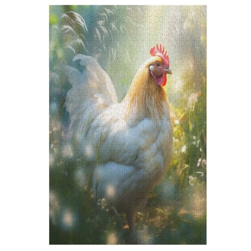 Puzzle Huhn, 1000 Puzzleteile Für Kinder, Holzpuzzles, Geeignet Für Erwachsene Lernspiel, 78×53cm von LTTTT