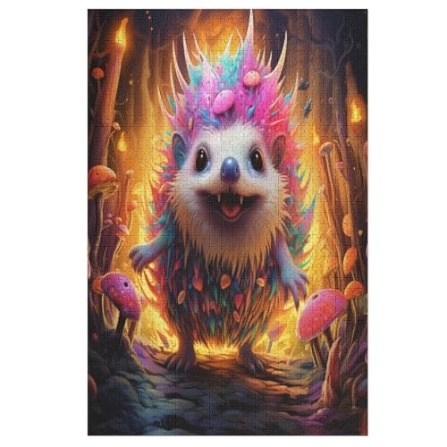 Puzzle Igel, 1000 Puzzleteile Für Kinder, Holzpuzzles, Geeignet Für Erwachsene Lernspiel, 78×53cm Puzzle Igel, 1000 Puzzleteile Für Kinder, Holzpuzzles, Geeignet Für Erwachsene Lernspiel, 78×53cm von LTTTT