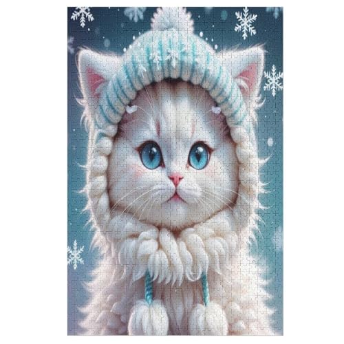 Puzzle Katze, 1000 Puzzleteile Für Kinder, Holzpuzzles, Geeignet Für Erwachsene Lernspiel, 78×53cm von LTTTT