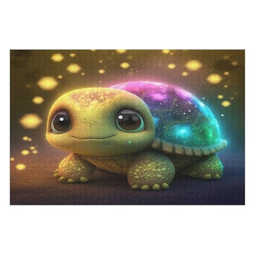 Puzzle Schildkröte, 1000 Puzzleteile Für Kinder, Holzpuzzles, Geeignet Für Erwachsene Lernspiel, （75×50cm） von LTTTT