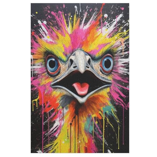 Puzzle Strauß, 1000 Puzzleteile Für Kinder, Holzpuzzles, Geeignet Für Erwachsene Lernspiel, 78×53cm von LTTTT