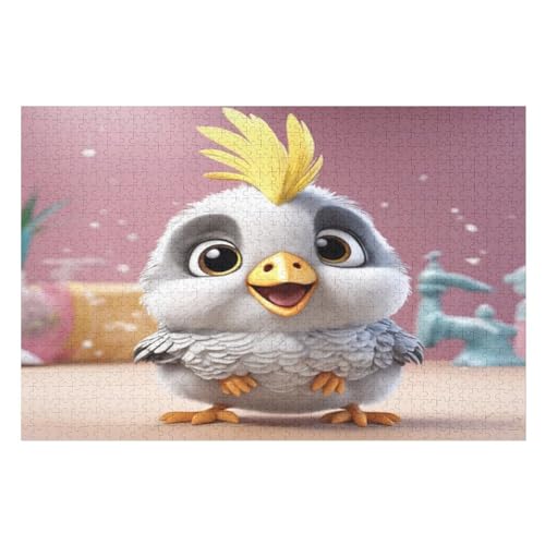 Puzzle Süßer Vogel, 1000 Puzzleteile Für Kinder, Holzpuzzles, Geeignet Für Erwachsene Lernspiel, （75×50cm） von LTTTT