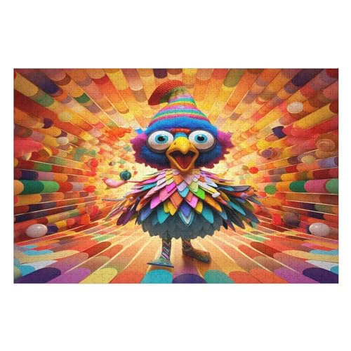 Puzzle Süßes Huhn, 1000 Puzzleteile Für Kinder, Holzpuzzles, Geeignet Für Erwachsene Lernspiel, （75×50cm） von LTTTT