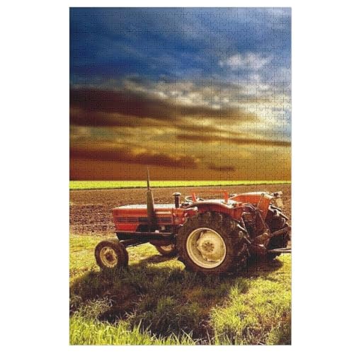 Puzzle Traktor, 1000 Puzzleteile Für Kinder, Holzpuzzles, Geeignet Für Erwachsene Lernspiel, 78×53cm von LTTTT