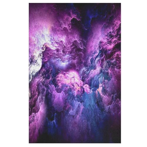 Puzzle Weltraumfarbennebel, 1000 Puzzleteile Für Kinder, Holzpuzzles, Geeignet Für Erwachsene Lernspiel, 78×53cm von LTTTT