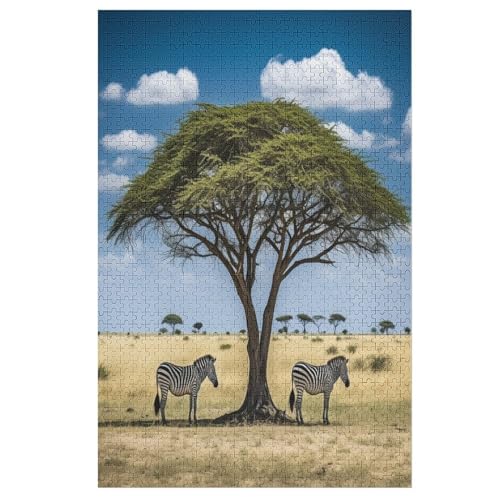 Puzzle Zebra, 1000 Puzzleteile Für Kinder, Holzpuzzles, Geeignet Für Erwachsene Lernspiel, 78×53cm von LTTTT