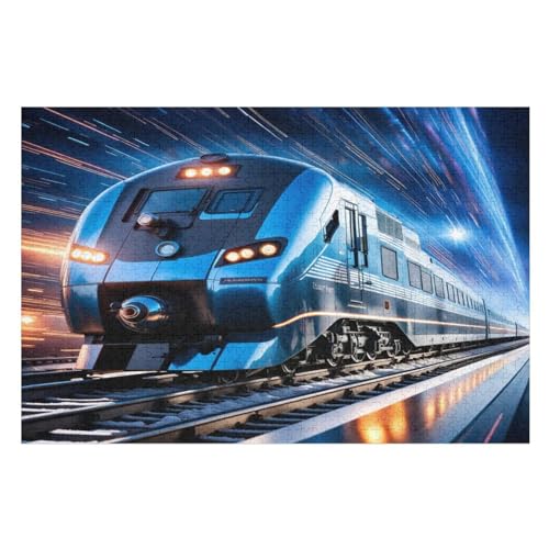 Puzzle Zug, 1000 Puzzleteile Für Kinder, Holzpuzzles, Geeignet Für Erwachsene Lernspiel, （75×50cm） von LTTTT