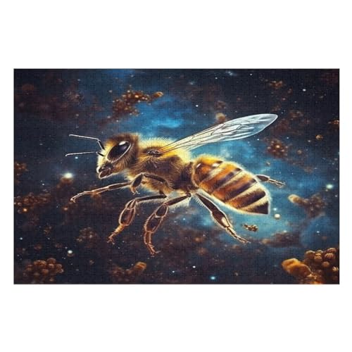 Puzzles Biene, 1000 Teile, Puzzle Aus Holz Für Erwachsene Und Kinder Ab 12 Jahren, Lernspielzeug （75×50cm） von LTTTT