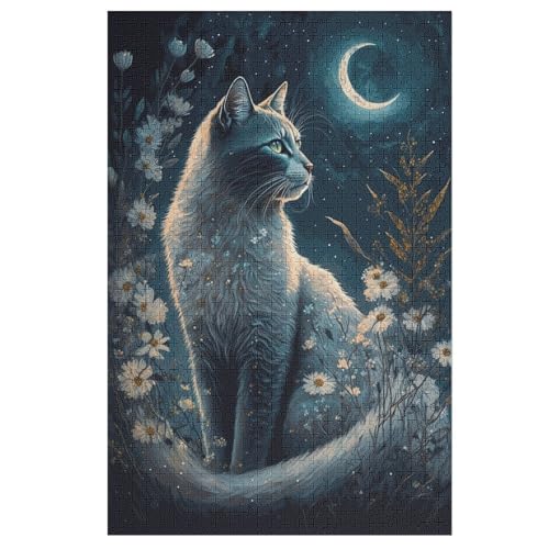 Puzzles Cute Katze, 1000 Teile, Puzzle Aus Holz Für Erwachsene Und Kinder Ab 12 Jahren, Lernspielzeug 78×53cm Puzzles Cute Katze, 1000 Teile, Puzzle Aus Holz Für Erwachsene Und Kinder Ab 12 Jahren, Lernspielzeug 78×53cm von LTTTT