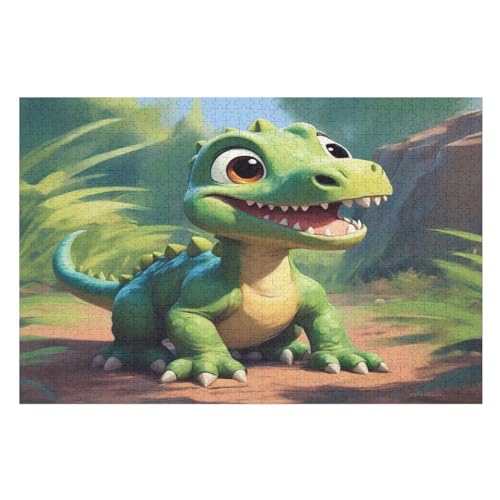 Puzzles Dinosaurier, 1000-teiliges Holzpuzzle Für Erwachsene Und Kinder Ab 12 Jahren. Tolles Geschenk Für Erwachsene （75×50cm） von LTTTT