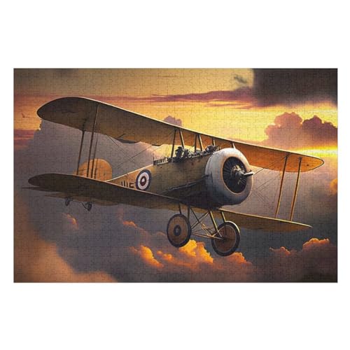 Puzzles Flugzeug, 1000-teiliges Holzpuzzle Für Erwachsene Und Kinder Ab 12 Jahren. Tolles Geschenk Für Erwachsene （75×50cm） von LTTTT