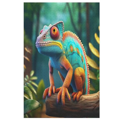 Puzzles Für Erwachsene, 1000 Teile, Chamäleon, Kreative Holzpuzzles, Praktisches Spiel, Familiendekoration 78×53cm Puzzles Für Erwachsene, 1000 Teile, Chamäleon, Kreative Holzpuzzles, Praktisches Spiel, Familiendekoration 78×53cm von LTTTT