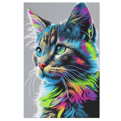 Puzzles Für Erwachsene, 1000 Teile, Cute Katze, Kreative Holzpuzzles, Praktisches Spiel, Familiendekoration 78×53cm Puzzles Für Erwachsene, 1000 Teile, Cute Katze, Kreative Holzpuzzles, Praktisches Spiel, Familiendekoration 78×53cm von LTTTT