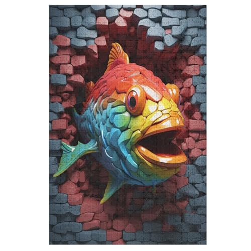 Puzzles Für Erwachsene, 1000 Teile, Fisch, Kreative Holzpuzzles, Praktisches Spiel, Familiendekoration 78×53cm Puzzles Für Erwachsene, 1000 Teile, Fisch, Kreative Holzpuzzles, Praktisches Spiel, Familiendekoration 78×53cm von LTTTT