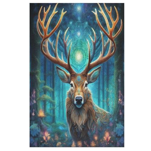 Puzzles Für Erwachsene, 1000 Teile, Hirsch, Kreative Holzpuzzles, Praktisches Spiel, Familiendekoration 78×53cm Puzzles Für Erwachsene, 1000 Teile, Hirsch, Kreative Holzpuzzles, Praktisches Spiel, Familiendekoration 78×53cm von LTTTT