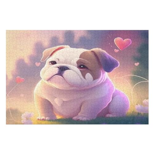 Puzzles Für Erwachsene, 1000 Teile, Hund, Kreative Holzpuzzles, Praktisches Spiel, Familiendekoration （75×50cm） von LTTTT