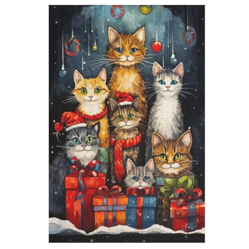 Puzzles Für Erwachsene, 1000 Teile, Katze, Kreative Holzpuzzles, Praktisches Spiel, Familiendekoration 78×53cm Puzzles Für Erwachsene, 1000 Teile, Katze, Kreative Holzpuzzles, Praktisches Spiel, Familiendekoration 78×53cm von LTTTT