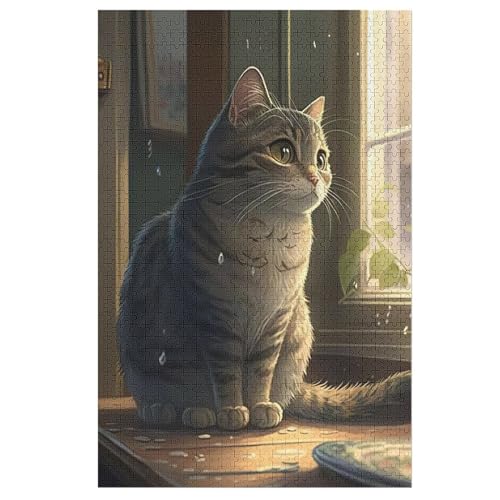 Puzzles Für Erwachsene, 1000 Teile, Katze, Kreative Holzpuzzles, Praktisches Spiel, Familiendekoration 78×53cm Puzzles Für Erwachsene, 1000 Teile, Katze, Kreative Holzpuzzles, Praktisches Spiel, Familiendekoration 78×53cm von LTTTT