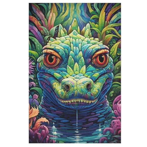 Puzzles Für Erwachsene, 1000 Teile, Krokodil, Kreative Holzpuzzles, Praktisches Spiel, Familiendekoration 78×53cm Puzzles Für Erwachsene, 1000 Teile, Krokodil, Kreative Holzpuzzles, Praktisches Spiel, Familiendekoration 78×53cm von LTTTT