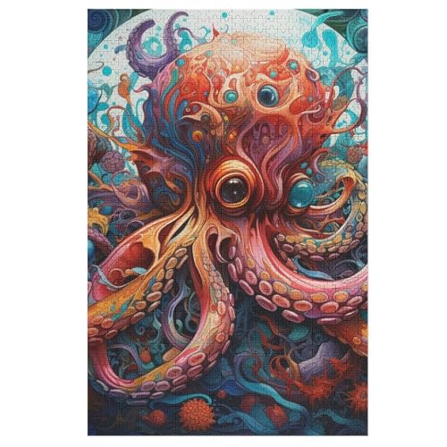 Puzzles Für Erwachsene, 1000 Teile, Oktopus, Kreative Holzpuzzles, Praktisches Spiel, Familiendekoration 78×53cm Puzzles Für Erwachsene, 1000 Teile, Oktopus, Kreative Holzpuzzles, Praktisches Spiel, Familiendekoration 78×53cm von LTTTT