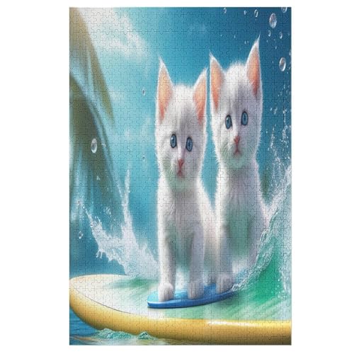 Puzzles Für Erwachsene, 1000 Teile, Tier Cute Katze, Kreative Holzpuzzles, Praktisches Spiel, Familiendekoration 78×53cm Puzzles Für Erwachsene, 1000 Teile, Tier Cute Katze, Kreative Holzpuzzles, Praktisches Spiel, Familiendekoration 78×53cm von LTTTT
