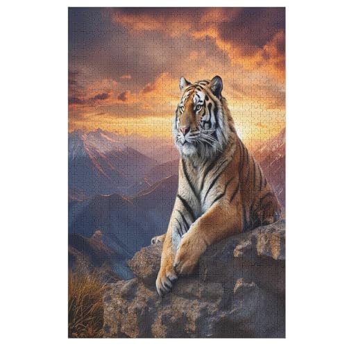 Puzzles Für Erwachsene, 1000 Teile, Tiger, Kreative Holzpuzzles, Praktisches Spiel, Familiendekoration 78×53cm Puzzles Für Erwachsene, 1000 Teile, Tiger, Kreative Holzpuzzles, Praktisches Spiel, Familiendekoration 78×53cm von LTTTT