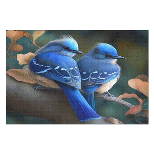 Puzzles Für Erwachsene, 1000 Teile, Vogelie, Kreative Holzpuzzles, Praktisches Spiel, Familiendekoration （75×50cm） von LTTTT