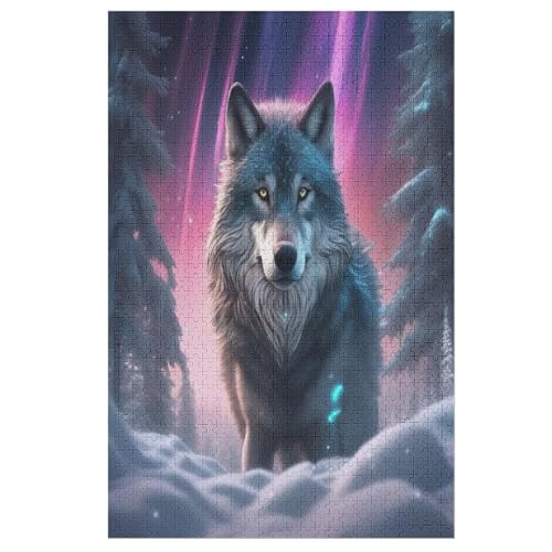 Puzzles Für Erwachsene, 1000 Teile, Wolf, Kreative Holzpuzzles, Praktisches Spiel, Familiendekoration 78×53cm Puzzles Für Erwachsene, 1000 Teile, Wolf, Kreative Holzpuzzles, Praktisches Spiel, Familiendekoration 78×53cm von LTTTT