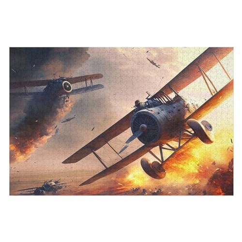 Puzzles Für Erwachsene, Flugzeug Puzzle, 1000 Teile, Kreatives, Geistiges Spielzeug, Kinder, Montagespiele （75×50cm） von LTTTT