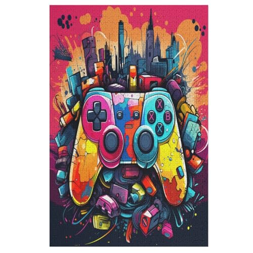 Puzzles Für Erwachsene, Gamepad Puzzle, 1000 Teile, Kreatives, Geistiges Spielzeug, Kinder, Montagespiele 78×53cm von LTTTT