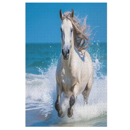 Puzzles Für Erwachsene, Horse Puzzle, 1000 Teile, Kreatives, Geistiges Spielzeug, Kinder, Montagespiele 78×53cm von LTTTT