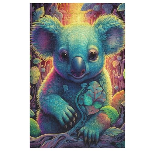 Puzzles Für Erwachsene, Koala Puzzle, 1000 Teile, Kreatives, Geistiges Spielzeug, Kinder, Montagespiele 78×53cm von LTTTT