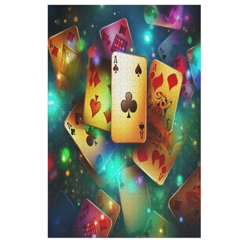 Puzzles Für Erwachsene, Pokermuster Puzzle, 1000 Teile, Kreatives, Geistiges Spielzeug, Kinder, Montagespiele 78×53cm von LTTTT
