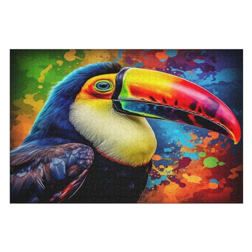 Puzzles Für Erwachsene, Tukane Puzzle, 1000 Teile, Kreatives, Geistiges Spielzeug, Kinder, Montagespiele （75×50cm） von LTTTT