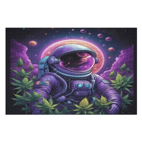 Puzzles Für Erwachsene Astronaut,1000-teilige Puzzle Für Kinder Ab 12 Jahren, Holzpuzzles Für Die Heimdekoration, （75×50cm） von LTTTT