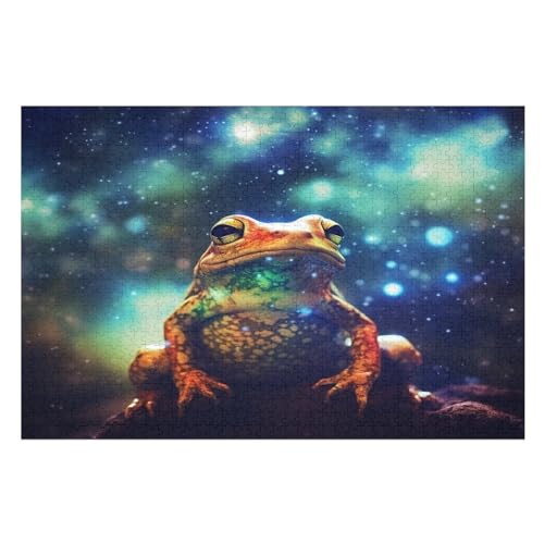 Puzzles Für Erwachsene Frosch,1000-teilige Puzzle Für Kinder Ab 12 Jahren, Holzpuzzles Für Die Heimdekoration, （75×50cm） von LTTTT