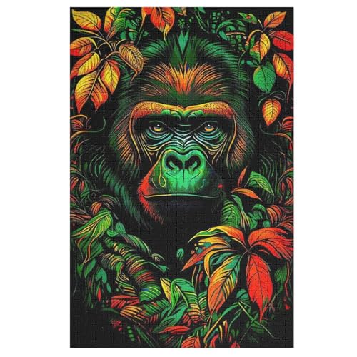 Puzzles Für Erwachsene Gorilla,1000-teilige Puzzle Für Kinder Ab 12 Jahren, Holzpuzzles Für Die Heimdekoration, 78×53cm Puzzles Für Erwachsene Gorilla,1000-teilige Puzzle Für Kinder Ab 12 Jahren, Holzpuzzles Für Die Heimdekoration, 78×53cm von LTTTT